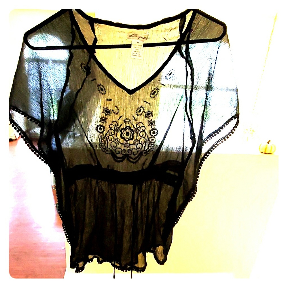 Black Sheer Top